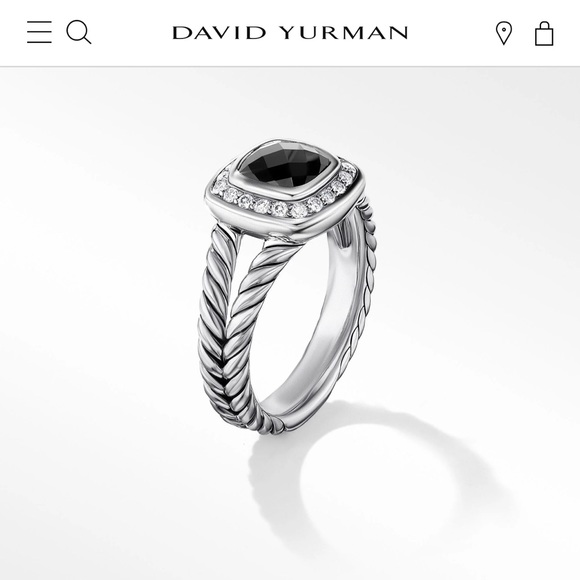 David Yurman Petite Albion® Ring w/Black Onyx& Pavé Diamonds🔥CLEARANCE PRICE🔥 - Picture 2 of 13
